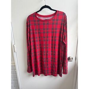 Little Sleepies Mens Plaid Pajama Top‎ XXL Christmas family photos Bamboo cozy